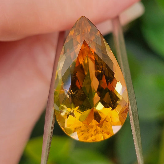 14.09ct Golden Beryl | Pear Shape Cut