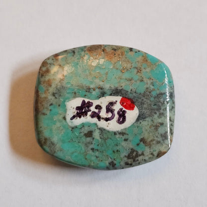 Turquoise #258 | Monte Cristo | Pilot Mountain | Cushion Cut Cabochon