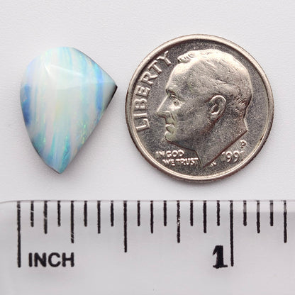 4.62ct Australian Quilpie Boulder Opal | Freeform Pear Cabochon | #E303