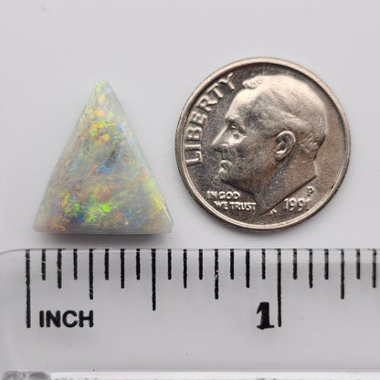 5.05ct Lightning Ridge Semi-Black Australian Opal | Triangular Cut Cabochon | #E306