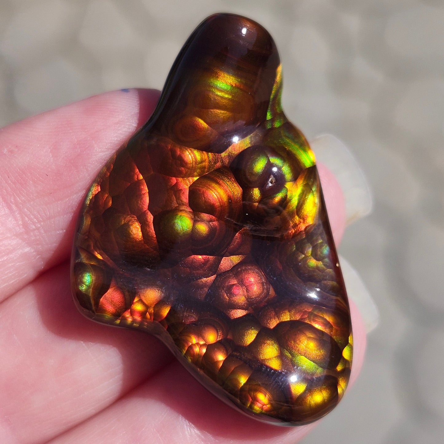 52.20ct Loose Slaughter Mountain Fire Agate | Freeform Cabochon | #8