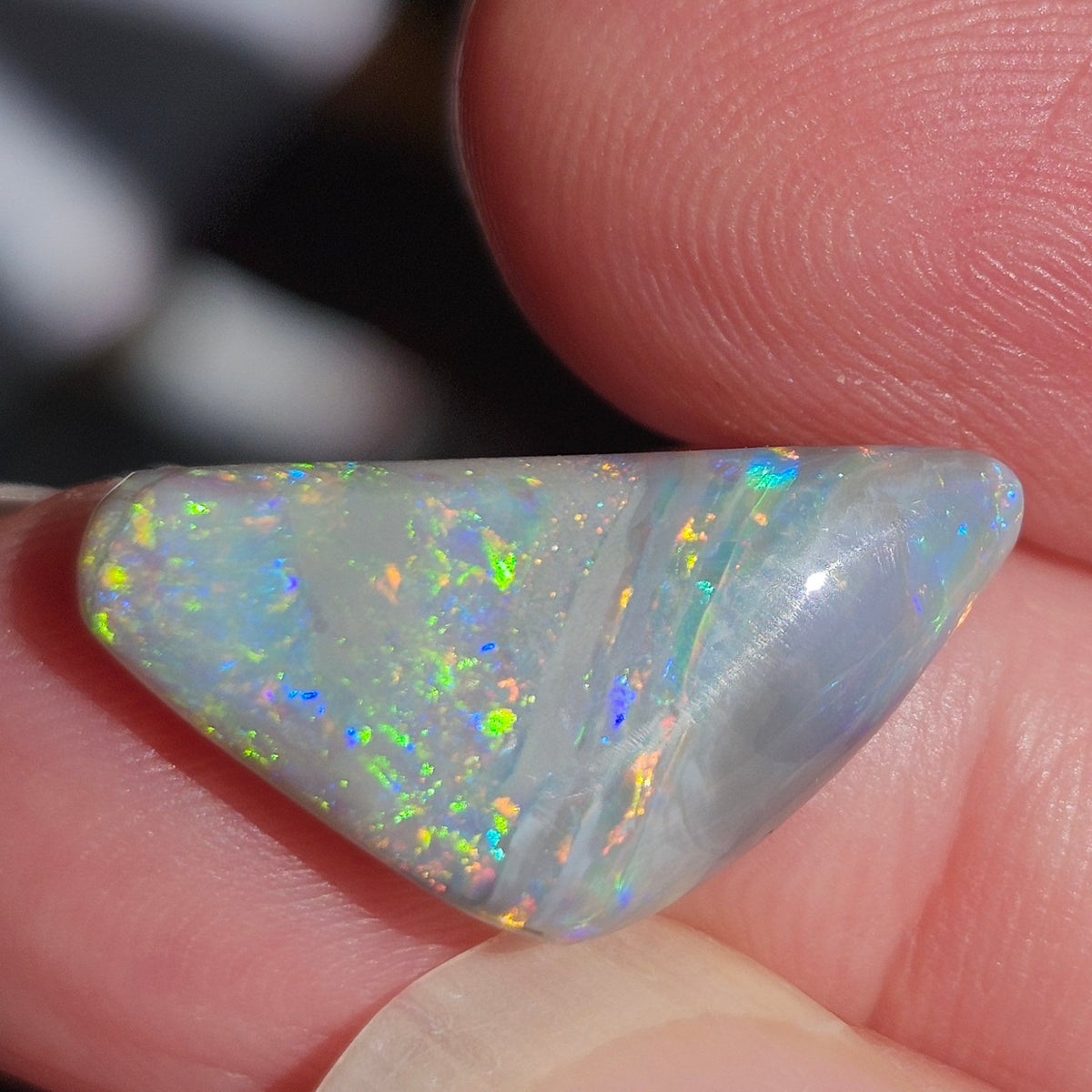 5.05ct Lightning Ridge Australian Semi-Black Opal | Freeform Cabochon | #E291