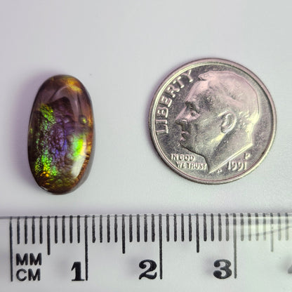 6.92ct Loose Fire Agate | Oval Cabochon