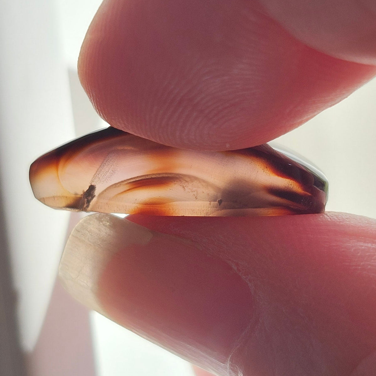 11.34ct Loose Fire Agate | Freeform Oval Cabochon