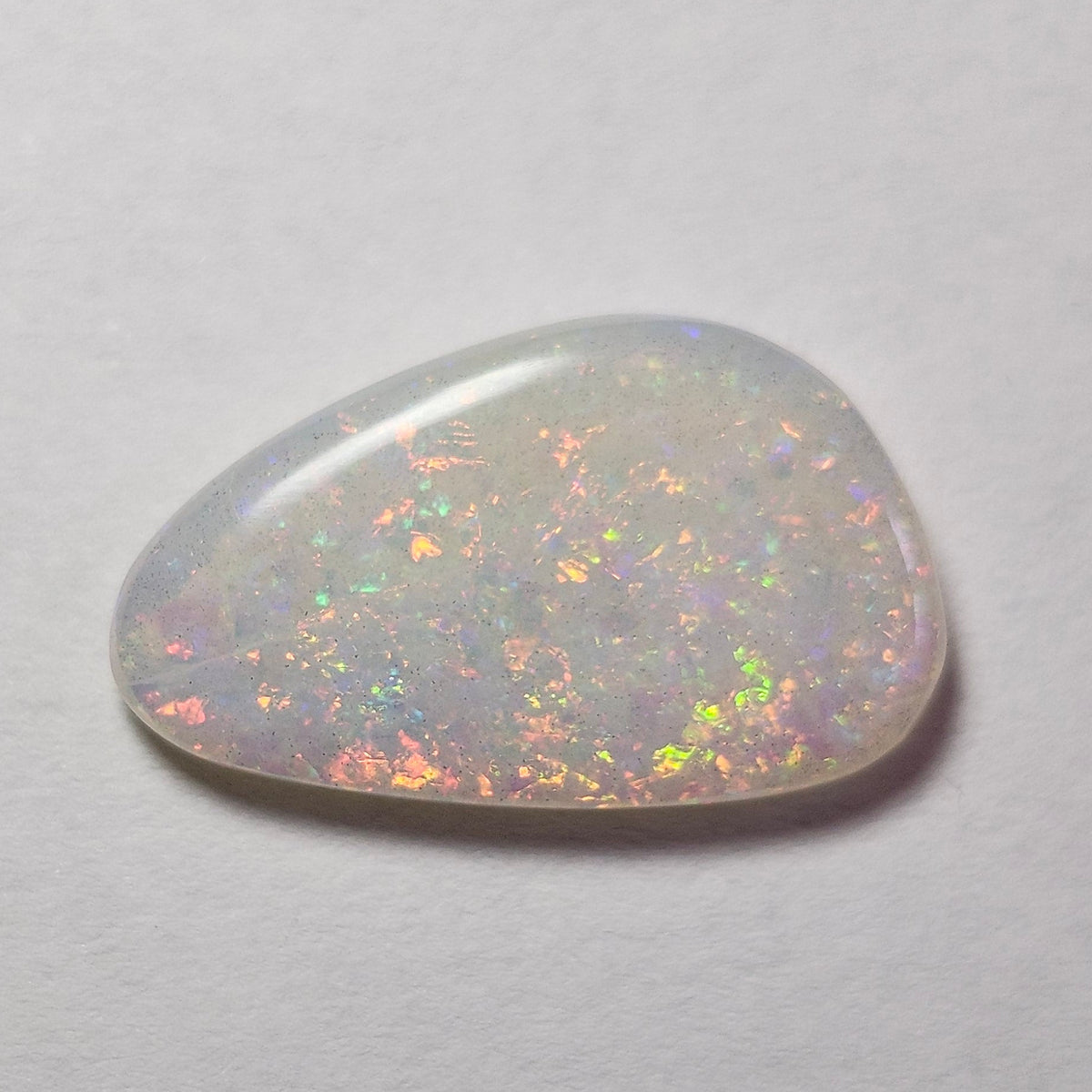 4.84ct Australian Coober Pedy Crystal Opal | Freeform Pear Cabochon | #E290