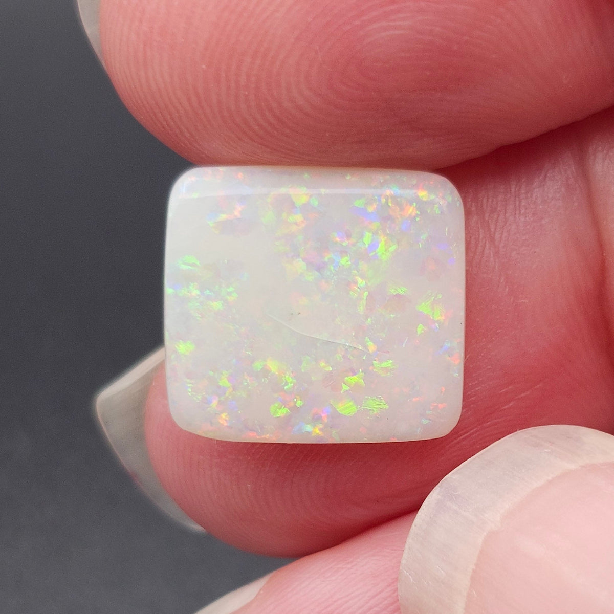 3.60ct White Cliffs Australian White Opal | Cushion Cut Cabochon | #E294