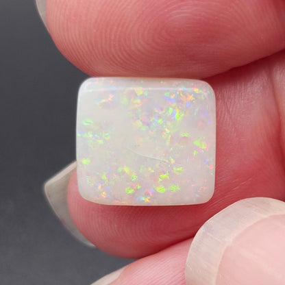 3.60ct White Cliffs Australian White Opal | Cushion Cut Cabochon | #E294