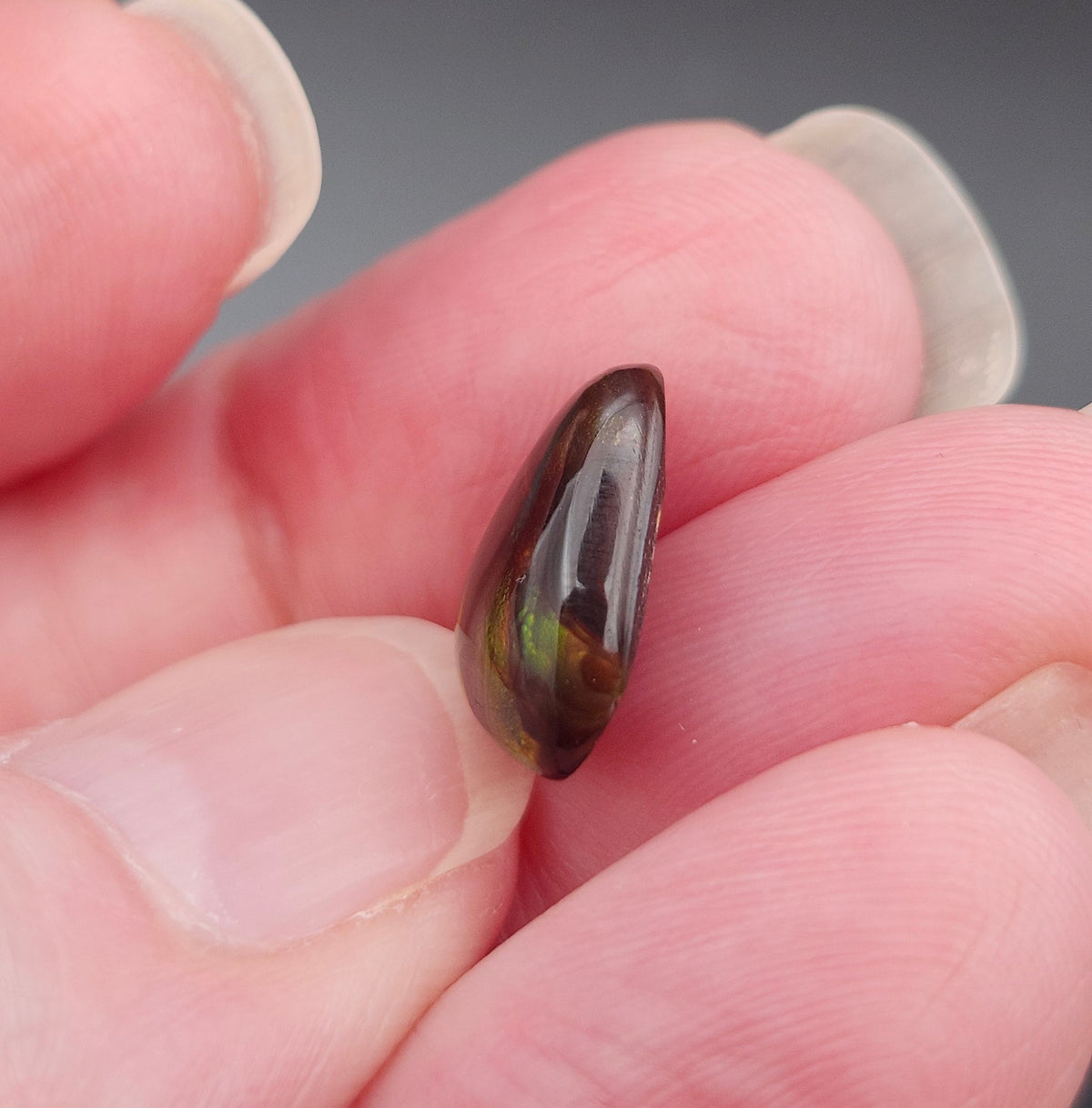 3.69ct Loose Fire Agate | Freeform Pear Cabochon