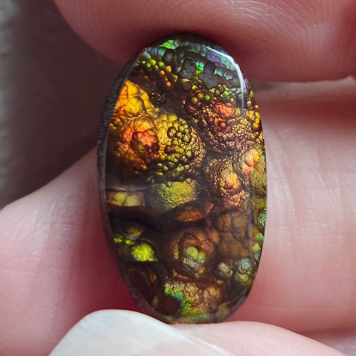 10.08ct Loose Fire Agate | Oval Cabochon