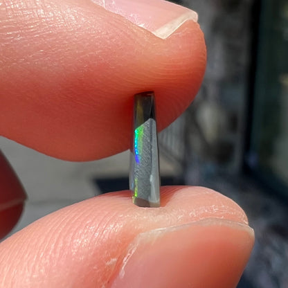 0.62ct Highly Directional Lightning Ridge Black Opal | #E44
