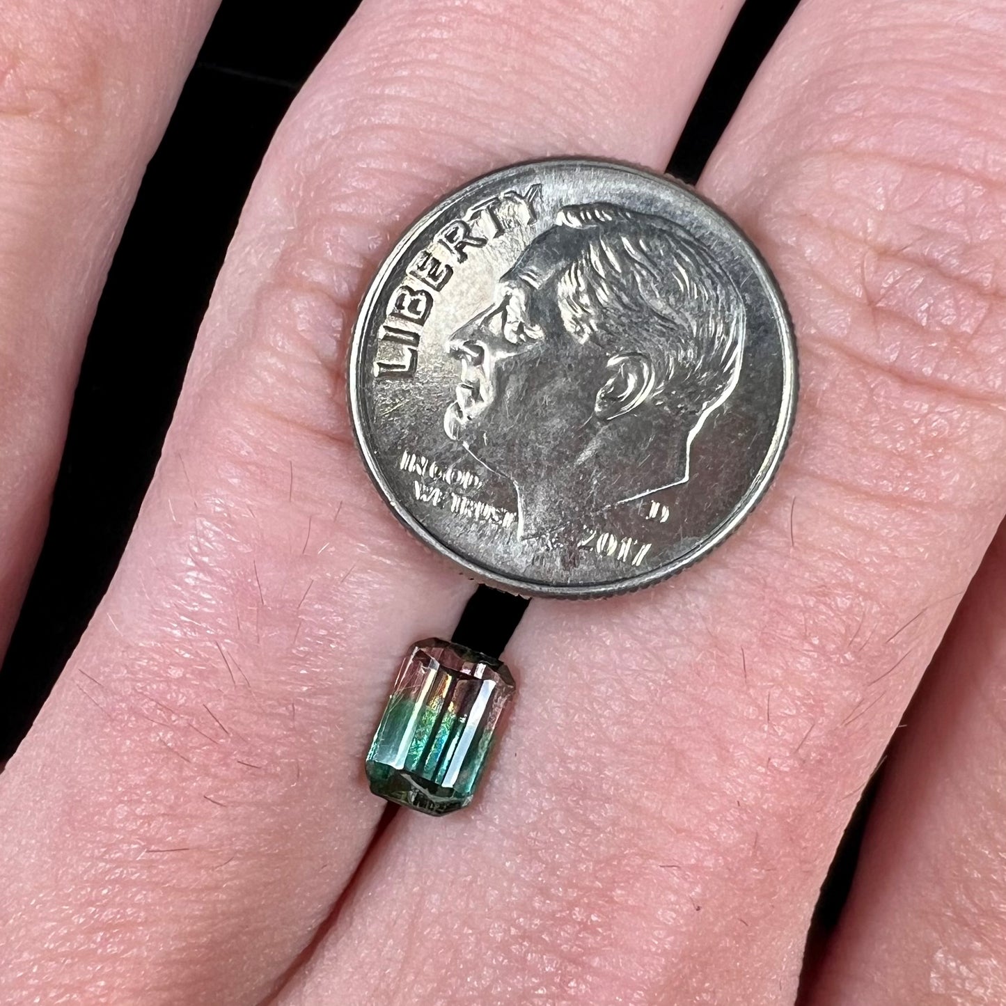 1.04ct Watermelon Tourmaline, Emerald Cut