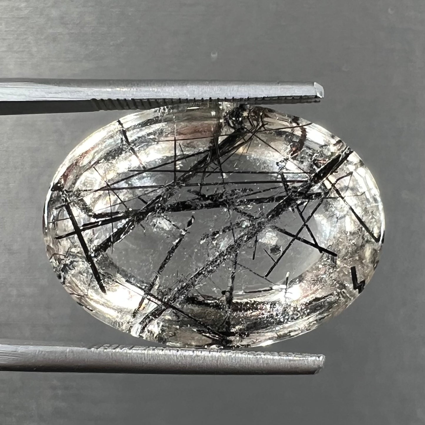 13.05ct Tourmalated Quartz, Oval Cabochon