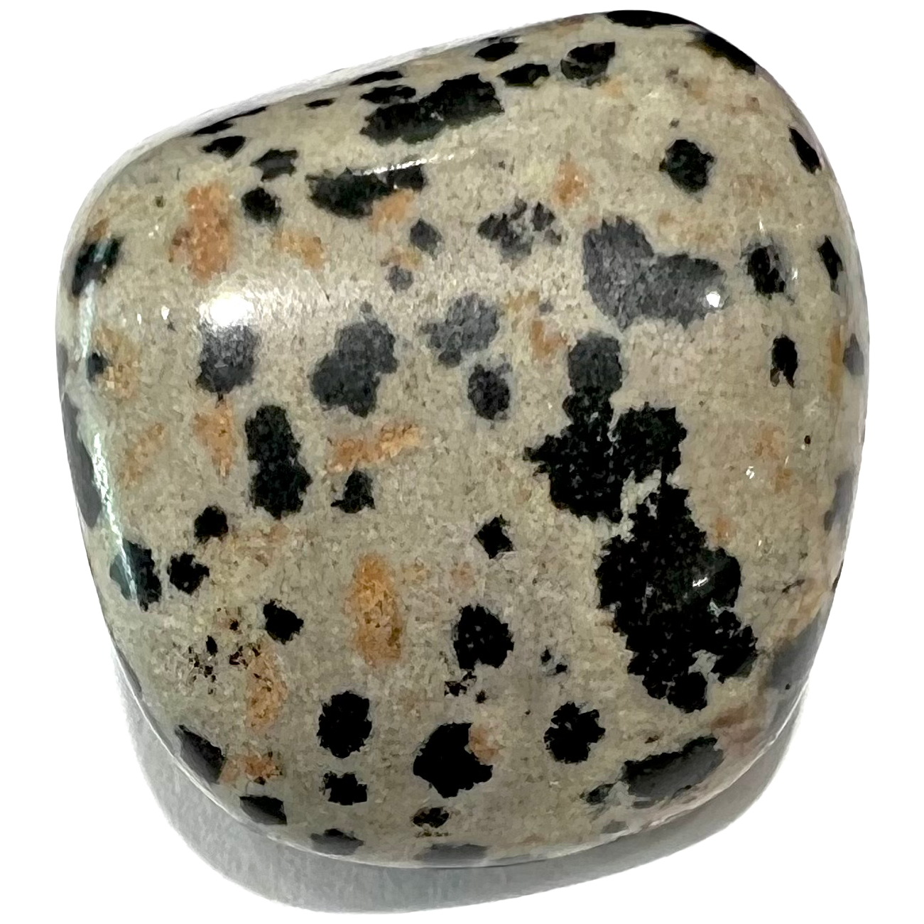 Black and white spotted stone discount