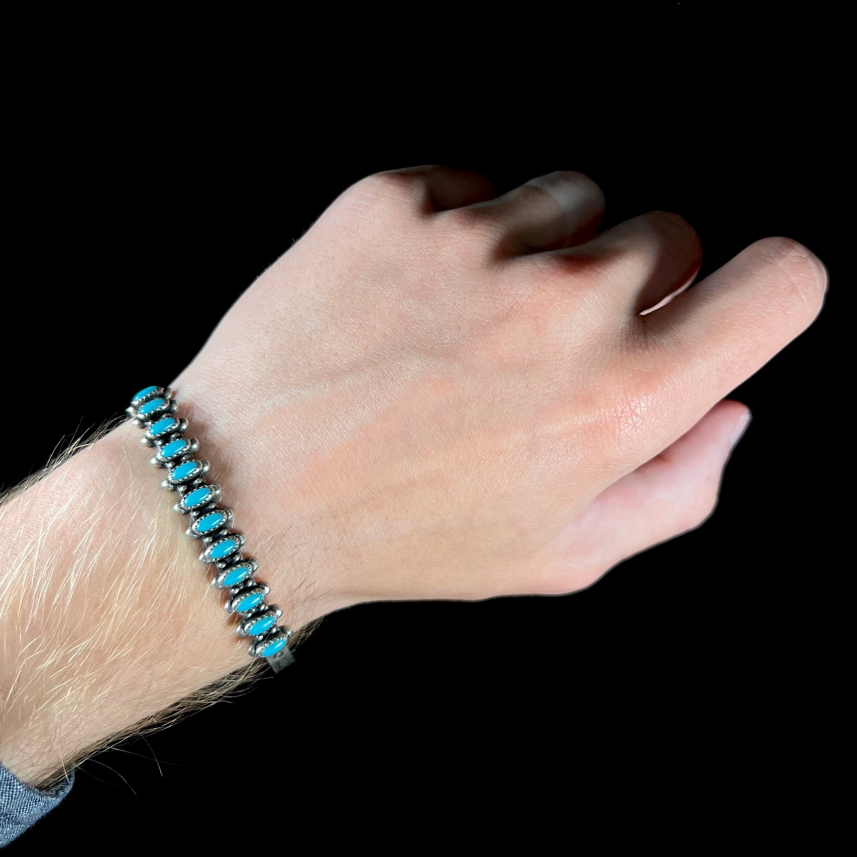 Vivid And Deep Blue Turquoise Vintage Native American Navajo