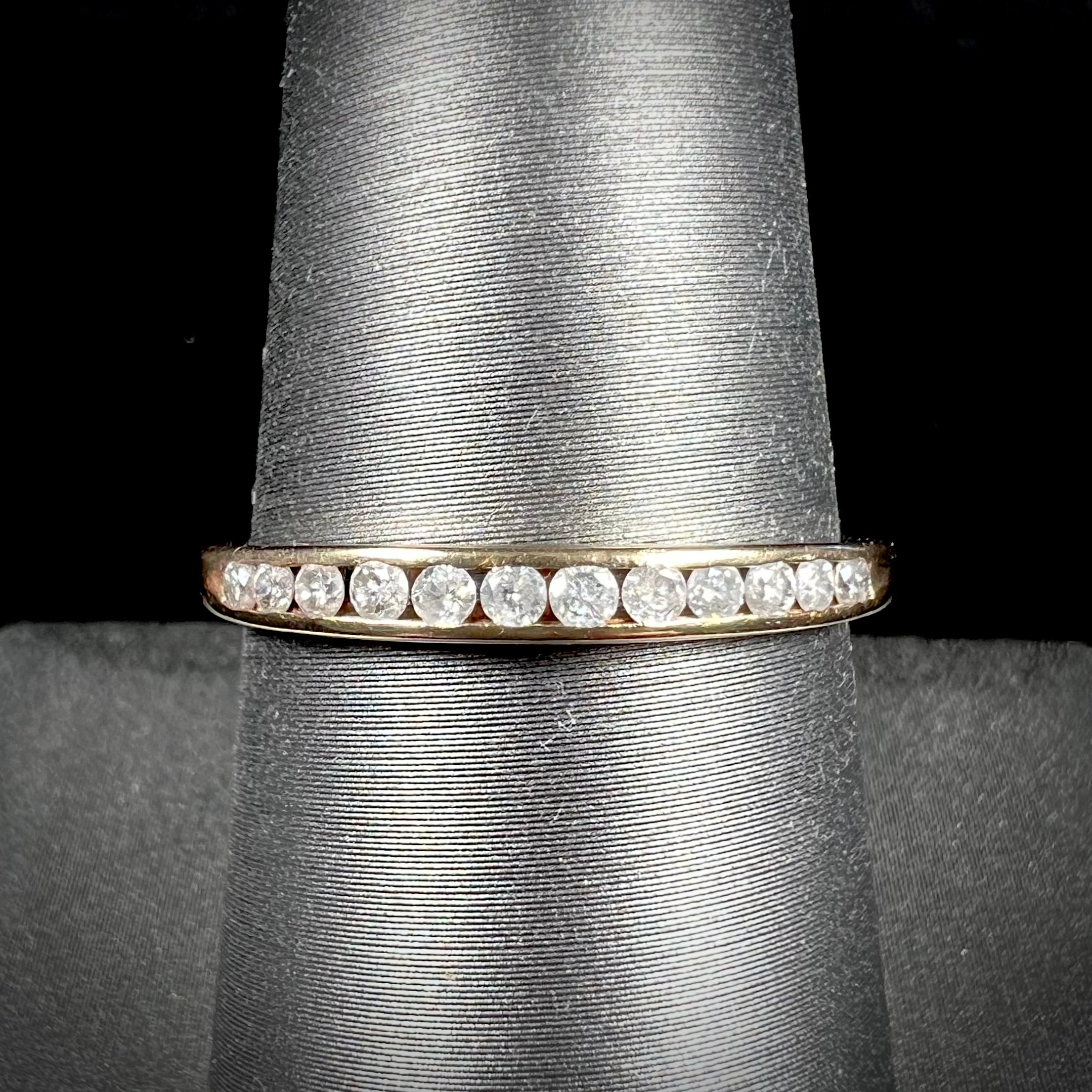 14 K Gold Men's Channel-Set Diamond Ring, Size 10.25, Appraised $2650.00 |  eBay