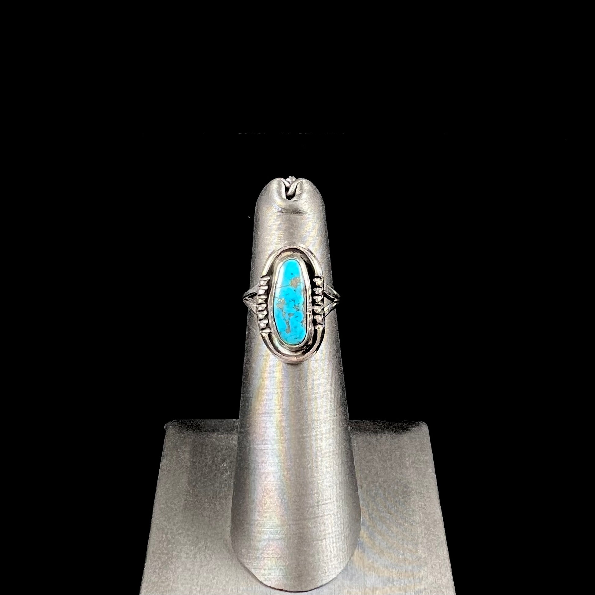 Signed Vintage Native American Navajo Morenci Turquoise Sterling Silver Buckle Signed Vintage Native American Navajo Morenci Turquoise Sterling Silver Buckle
