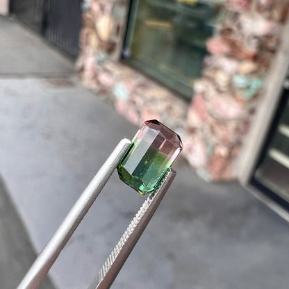 1.04ct Watermelon Tourmaline, Emerald Cut