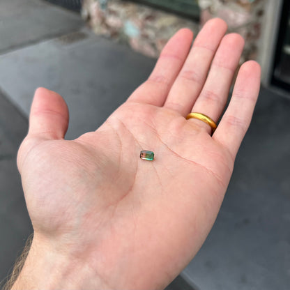 1.04ct Watermelon Tourmaline, Emerald Cut