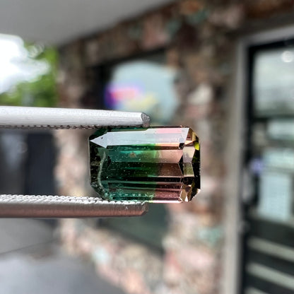1.04ct Watermelon Tourmaline, Emerald Cut