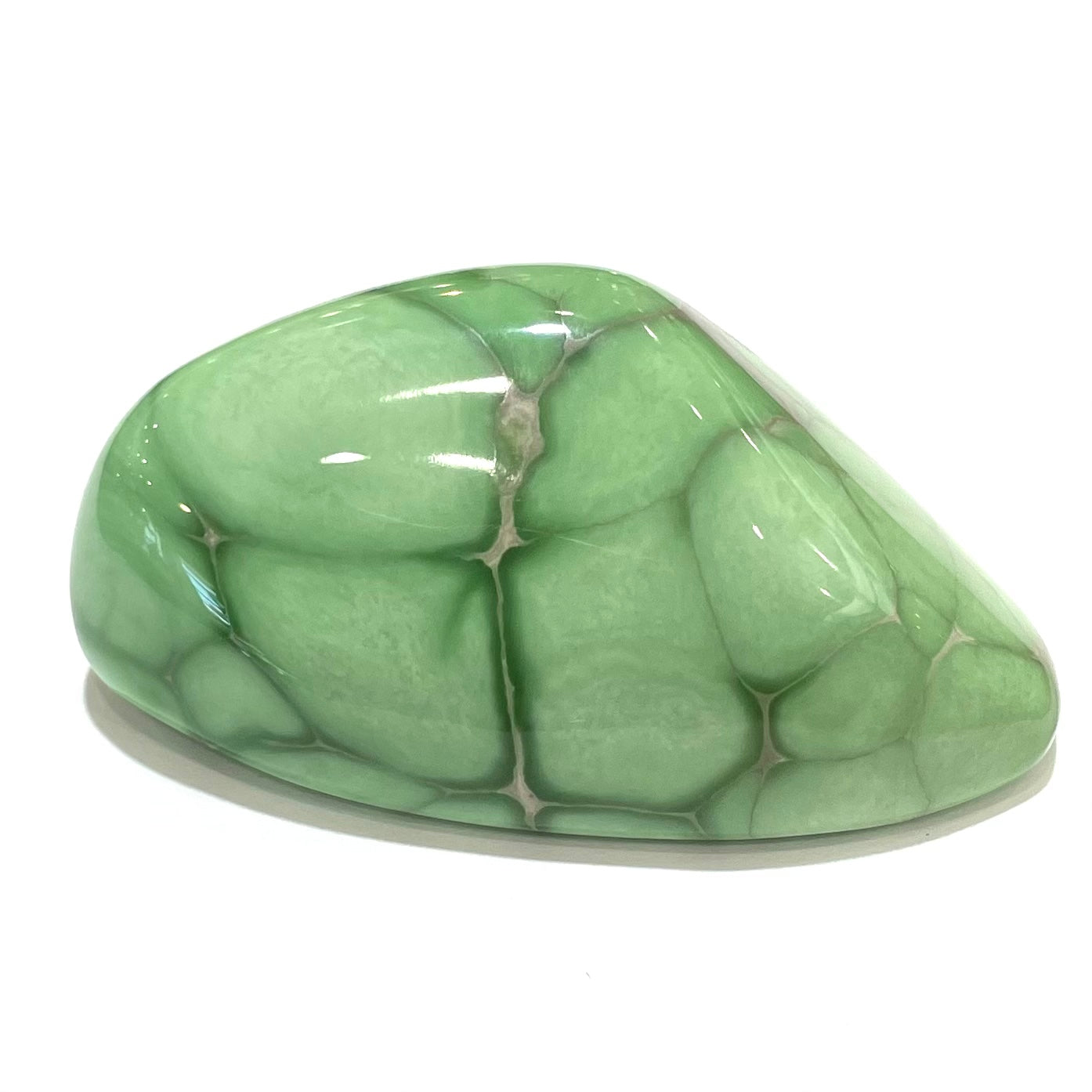 A large, polished variscite stone from Utah.