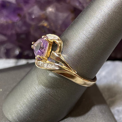 Amethyst & Diamond Ring | 10kt
