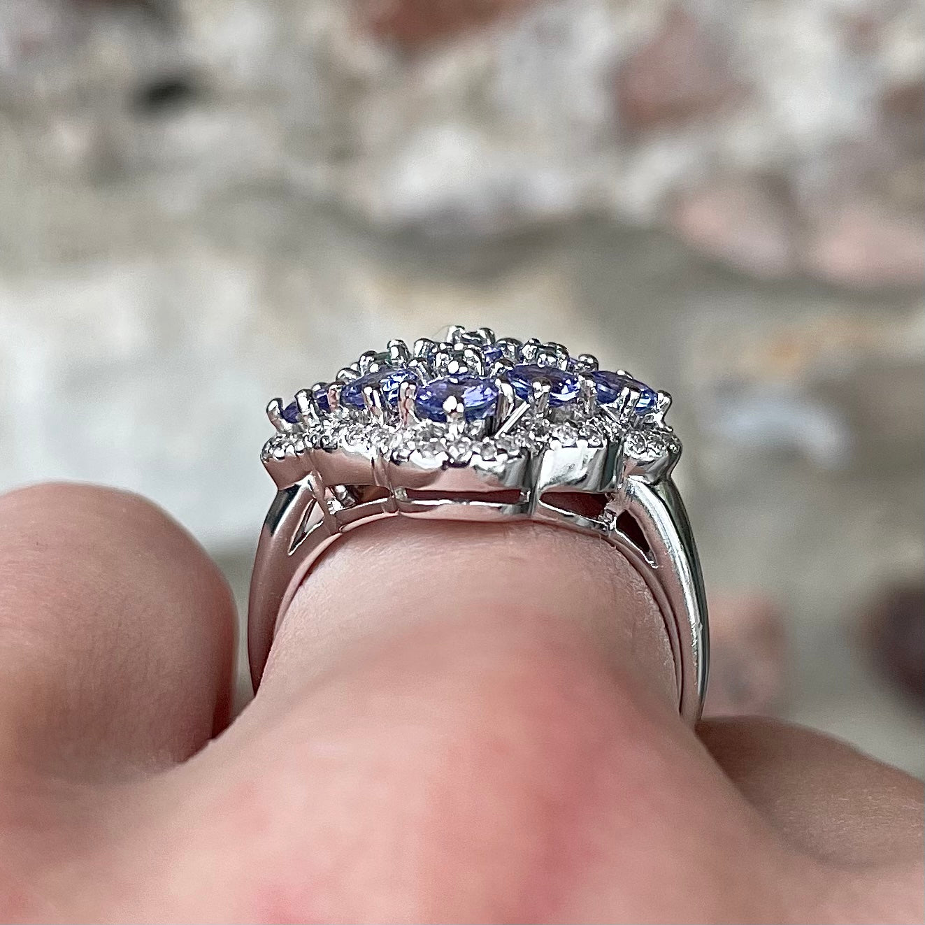 Tanzanite, Alexandrite, & Diamond Ring | 14kt