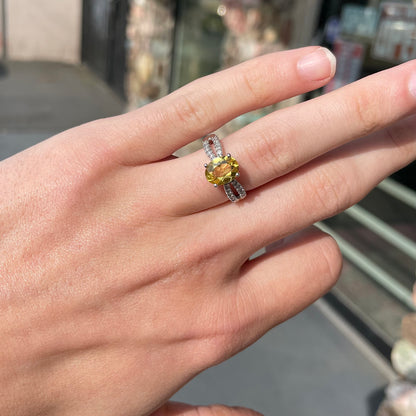 Citrine & Diamond Ring | 10kt