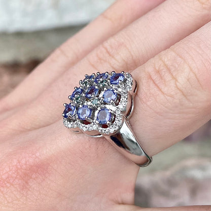 Tanzanite, Alexandrite, & Diamond Ring | 14kt