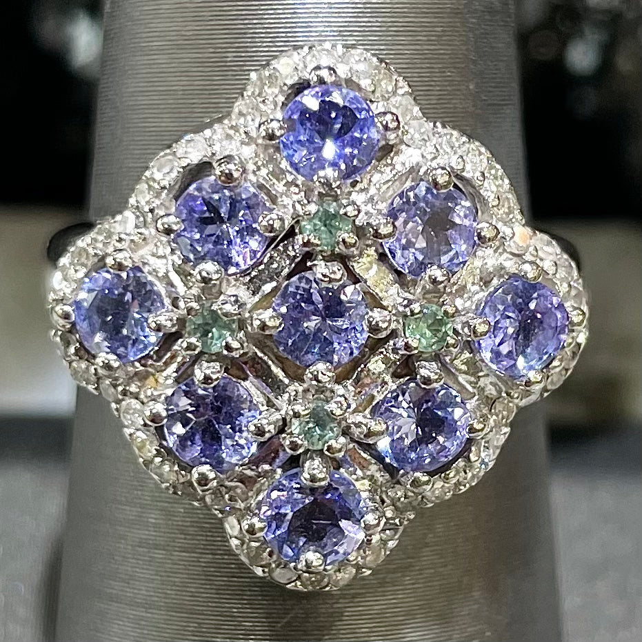 Tanzanite, Alexandrite, & Diamond Ring | 14kt