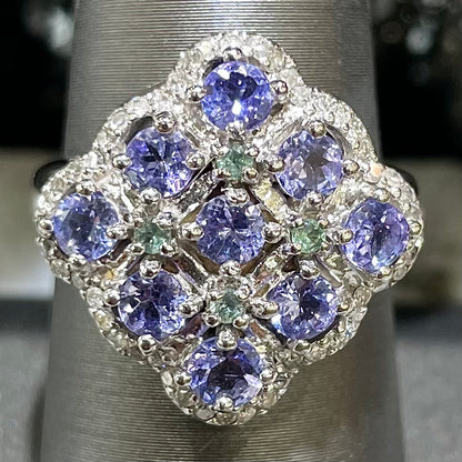 Tanzanite, Alexandrite, & Diamond Ring | 14kt