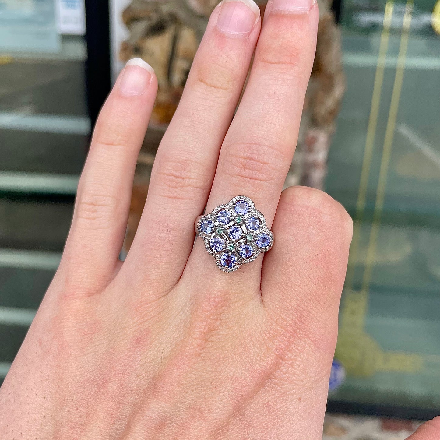 Tanzanite, Alexandrite, & Diamond Ring | 14kt