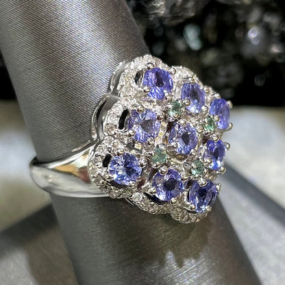 Tanzanite, Alexandrite, & Diamond Ring | 14kt