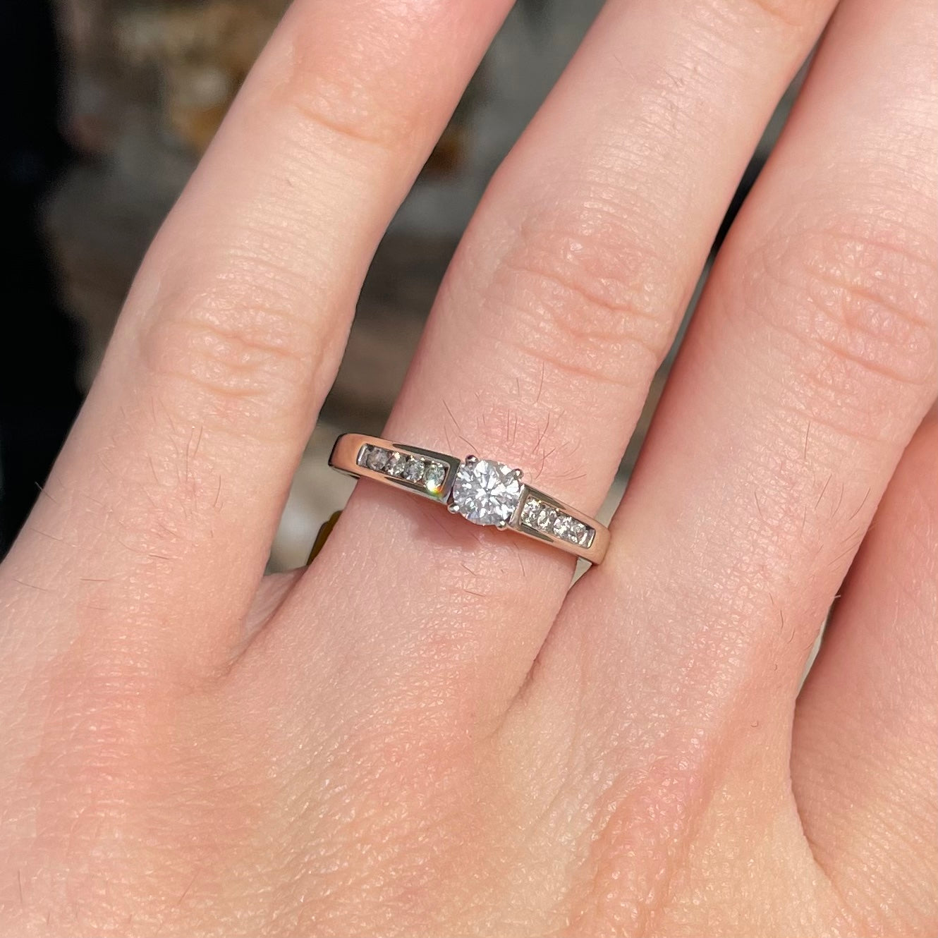 Diamond Engagement Ring | 0.33ct SI1 H | 14kt
