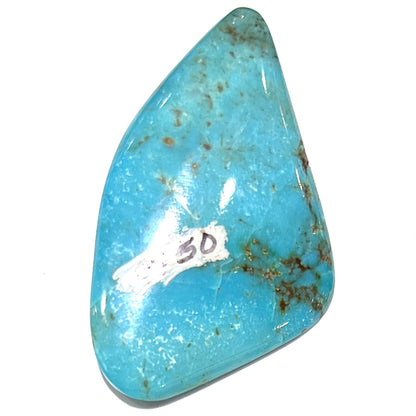 One loose blue turquoise stone from Pilot Mountain, Nevada.