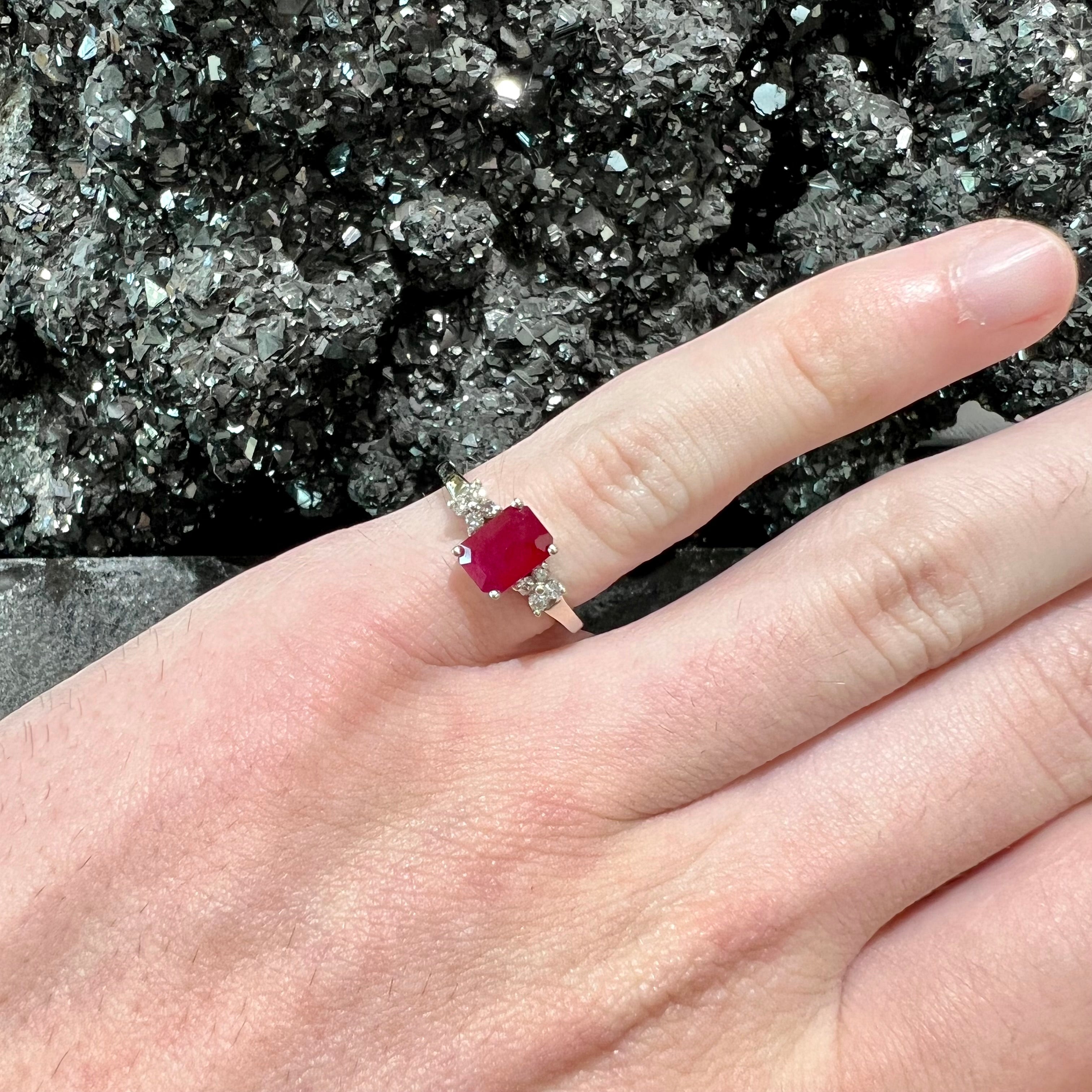 Artificial on sale ruby ring