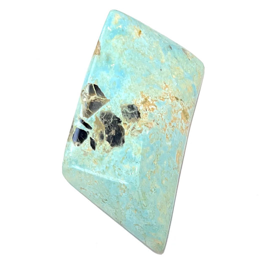 Polished baby blue turquoise specimen from Baja California, Mexico.
