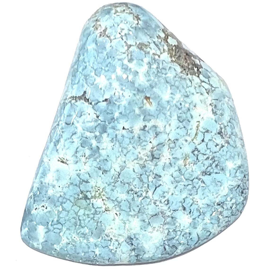 Loose light blue turquoise stone with gray matrix from Baja California, Mexico.