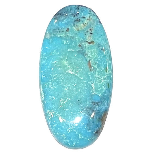 One loose oval cut blue turquoise stone from Bisbee, Arizona.