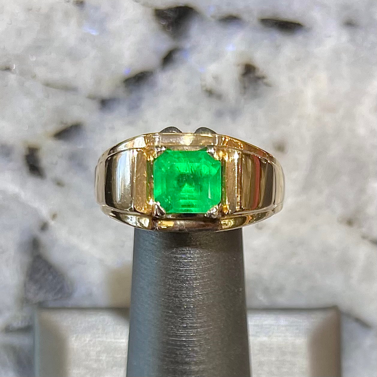 Emerald Men's Ring | 14kt