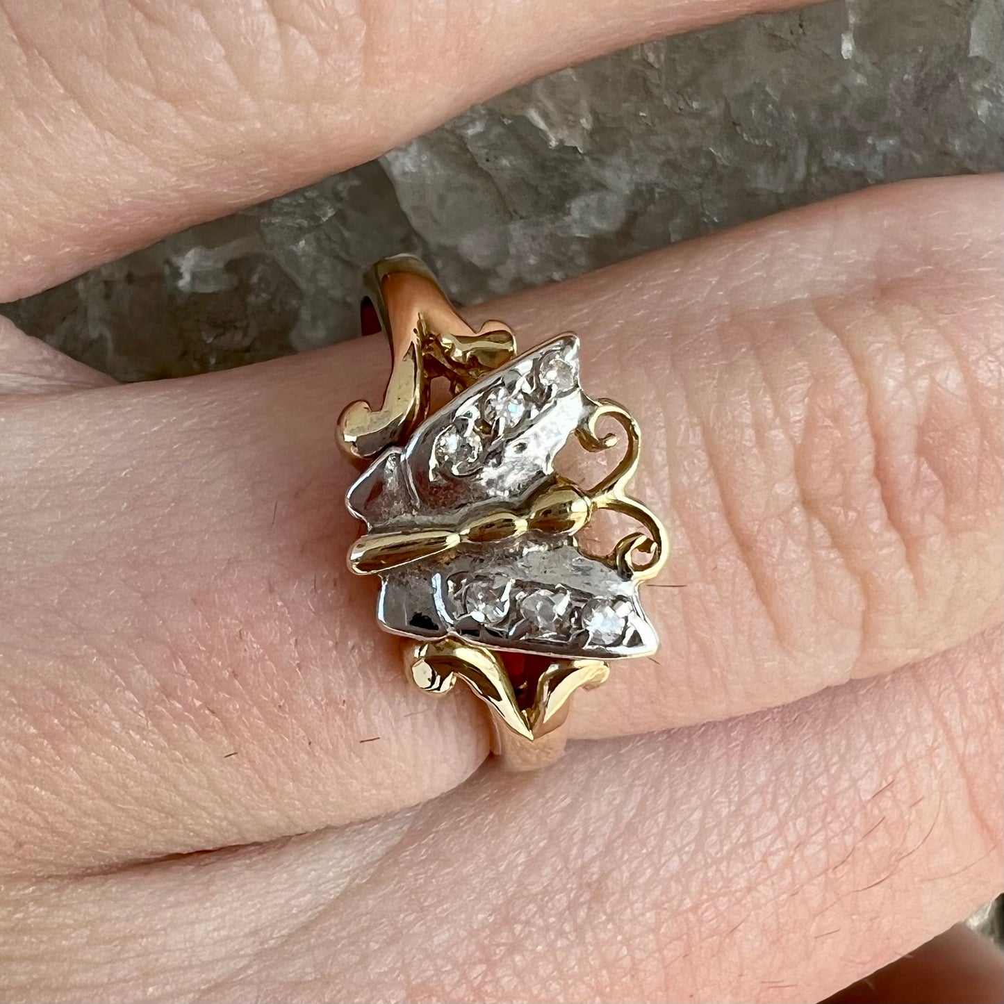 Gold Butterfly Ring | 14kt | Estate
