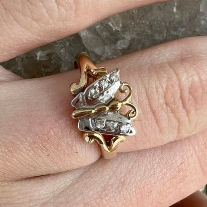 Gold Butterfly Ring | 14kt | Estate