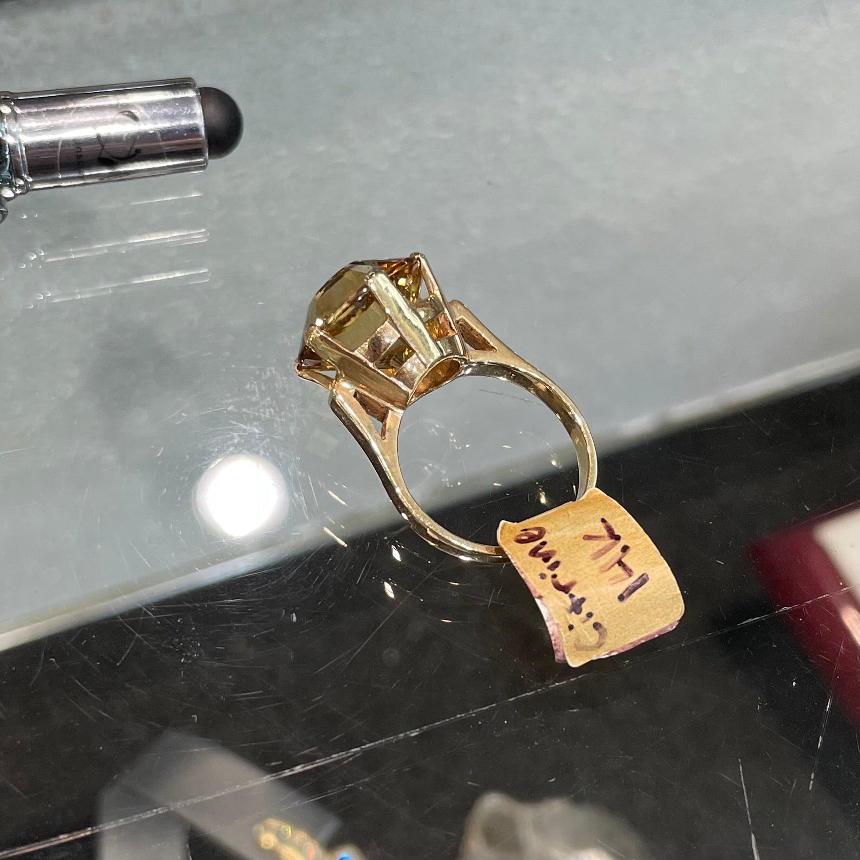Black Coral Ring in 14K Yellow Gold - 14K Yellow Gold / 7.5