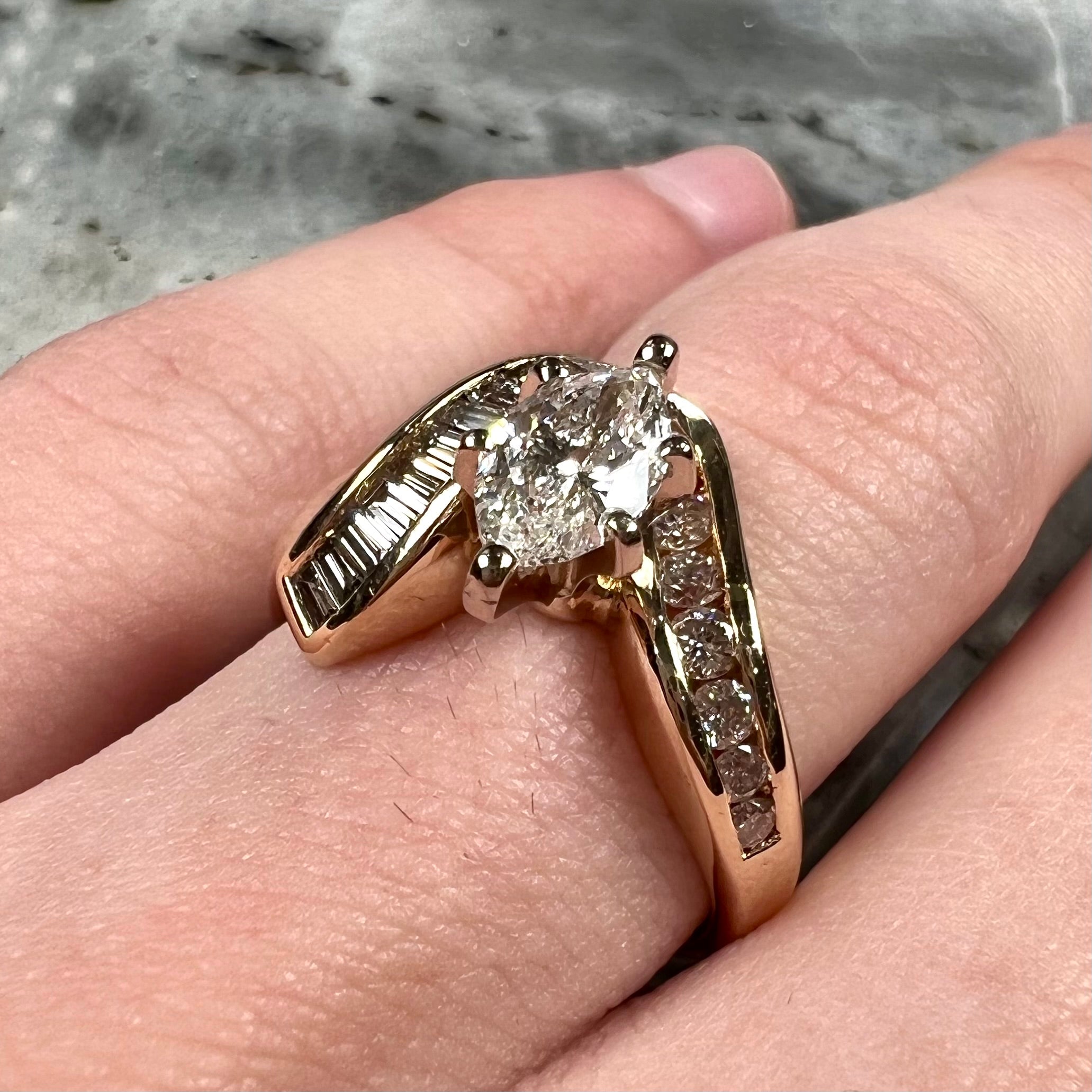 Baguette and marquise hotsell diamond ring