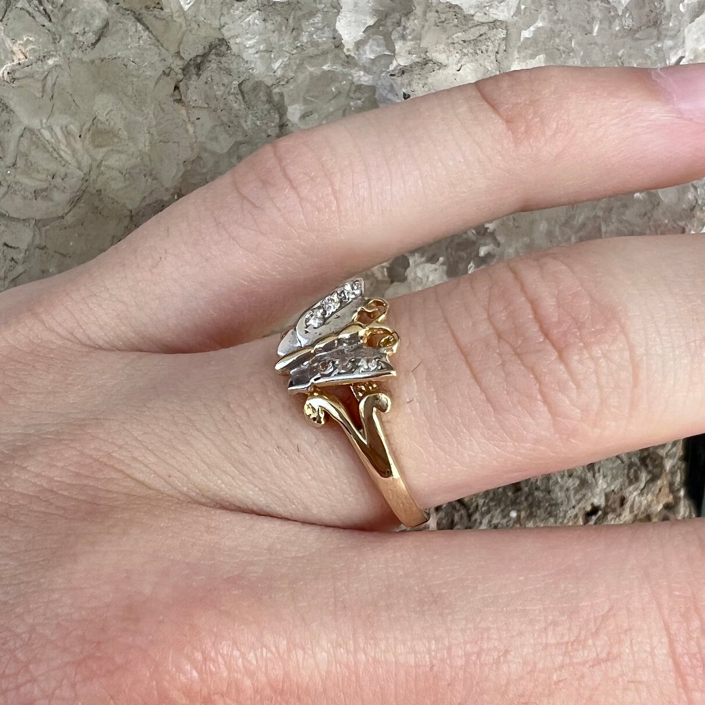 Gold Butterfly Ring | 14kt | Estate