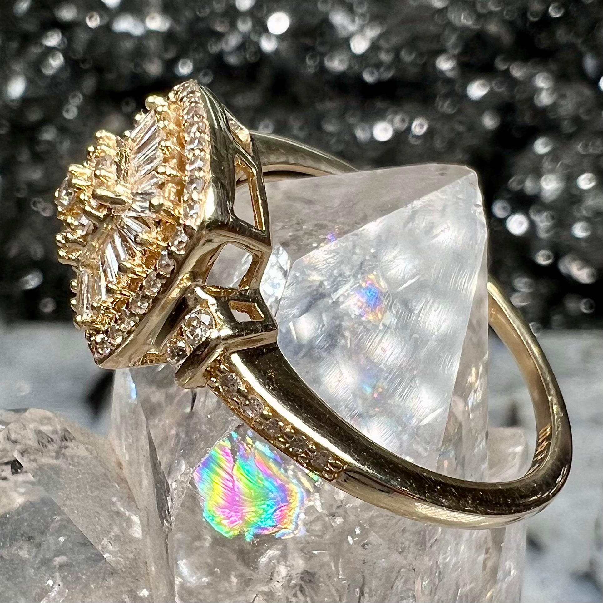 Vintage Style Yellow Gold Baguette Cut Diamond Ring Burton's