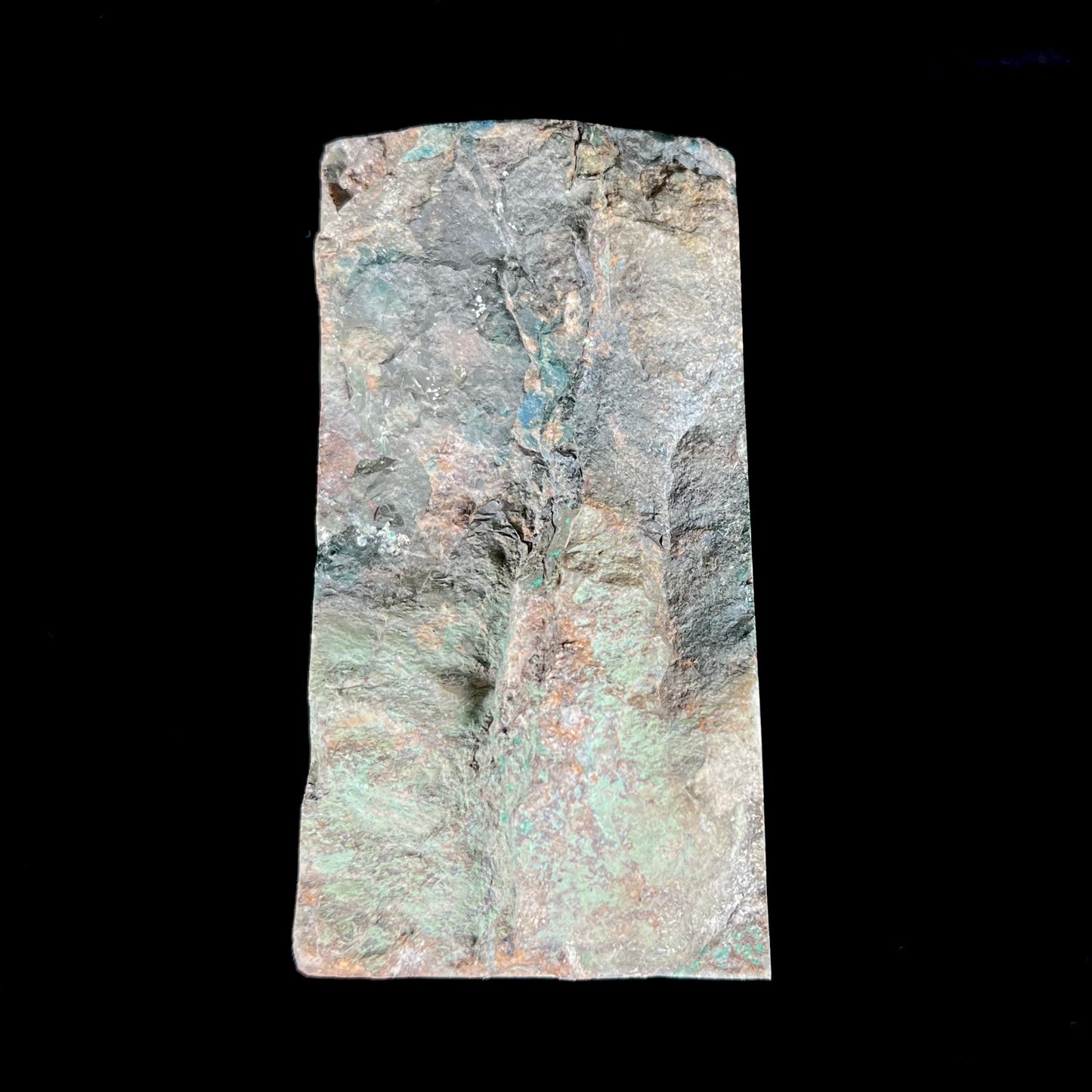 A polished Eilat stone specimen from King Solomon's Mine, Israel.