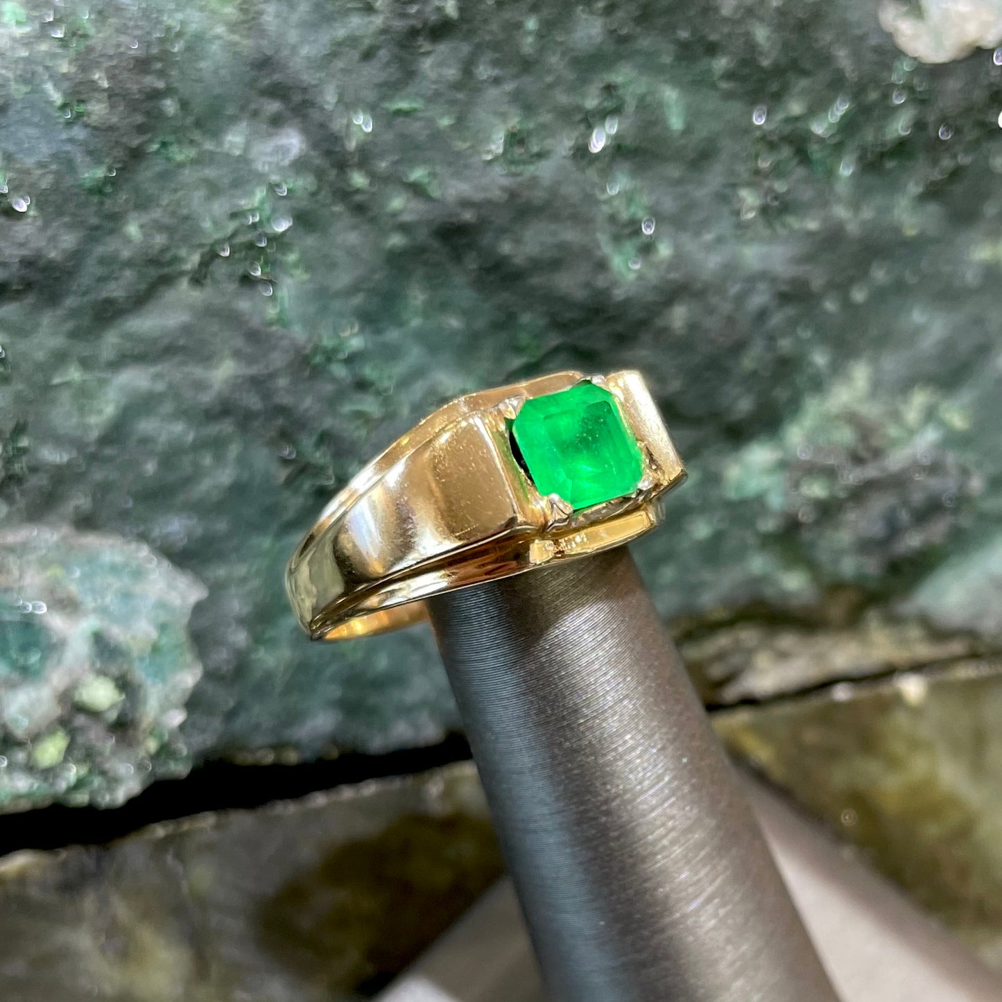 Emerald Men's Ring | 14kt