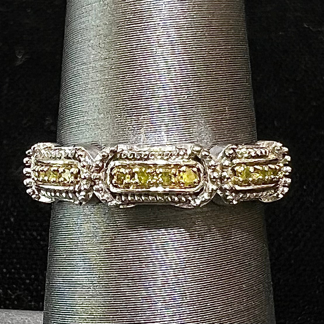 Yellow Diamond Band | Sterling Silver