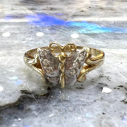 Gold Butterfly Ring | 14kt | Estate