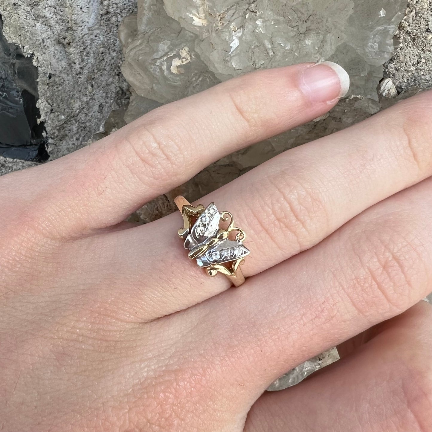 Gold Butterfly Ring | 14kt | Estate